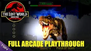 The Lost World: Jurassic Park Arcade Game - Full Playthrough (Sega Arcade Classic)