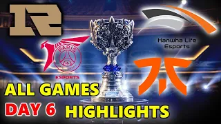 WORLDS 2021 - GROUP C  DAY 6 ALL GAMES HIGHLIGHTS - FNATIC - RNG - PSG - HANWHA LIFE ESPORTS