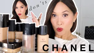 ⚠️ the *DON'Ts* 🙅🏻‍♀️ of CHANEL foundations⚠️ I. TRIED. THEM. ALL 🤯 Watch before you buy 🙌🏼