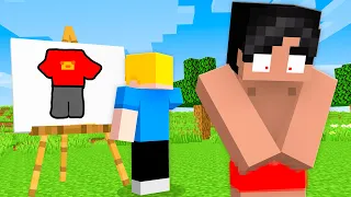 DESENHEI para Trolar meu INIMIGO no Minecraft!