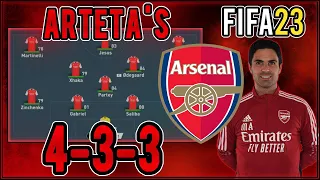 Replicate Mikel Arteta's 4-3-3 Arsenal Tactics in FIFA 23 | Custom Tactics Explained