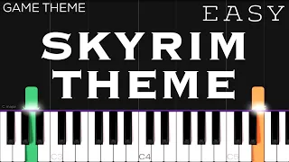 Skyrim Theme | EASY Piano Tutorial
