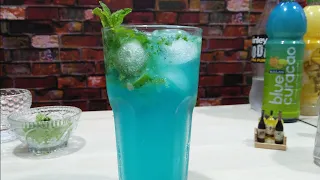 Blue curacao lemonade || lemonade mocktail || the mocktail house