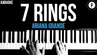 Ariana Grande - 7 Rings Karaoke SLOWER Acoustic Piano Instrumental Cover Lyrics