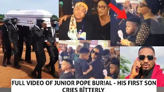 Full video of junior Pope bur!al - His wife and first son cr!es bîtterly