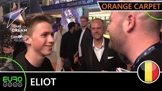 BELGIUM EUROVISION 2019: Eliot - 'Wake Up' (ORANGE CARPET INTERVIEW) | Tel Aviv 2019