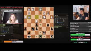 WGM Карина Амбарцумова vs FM Calin Gheorghiu // Blitz Titled Arena May '20