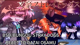 BSD/Bungou Stray Dogs reacts to Dazai Osamu | 1/2 | Bungo Stray Dogs | GCRV | Gacha React | NO SHIPS