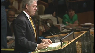 President Clinton At 53rd UN General Assembly (1998)