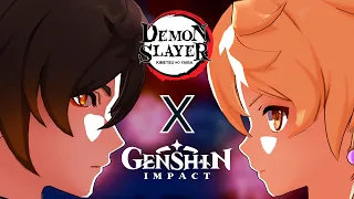 Genshin Impact Anime Opening 17 | Demon Slayer『Zankyou Sanka』Lantern rite arc 2.4