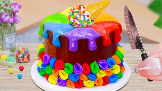 Special Rainbow Chocolate Cake Sprinkles 🌈 Rainbow Mini Cake Recipes 🌈 Petite Baker Cake Decorating