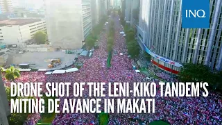 Drone shot of the Leni-Kiko tandem's miting de avance in Makati