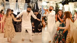 Yasir Hussain Dancing With Sister Shazia Wajahat At Umer Mukhtar Wedding