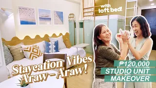Extreme Condo Makeover for Family of 3!🏖️ Staycation Vibes with Loft bed for ₱120,000⭐// by Elle Uy