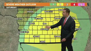 Here's an update on Iowa's severe weather threat for Saturday