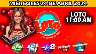 DIARIA 11 AM SORTEO LOTO NICARAGUA | hoy MIÉRCOLES 24 de abril de 2024