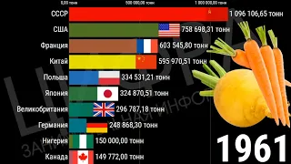ЛУЧШИЕ СТРАНЫ ПО ПРОИЗВОДСТВУ МОРКОВИ И РЕПЫ (1961-2019) [ИНФОГРАФИКА]