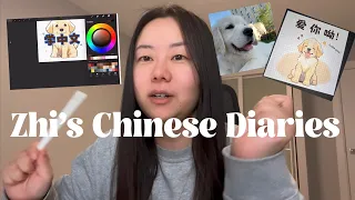Chinese vlog|Chinese diariesLearn Chinese|pets digital sticker, online class and order takeout✨