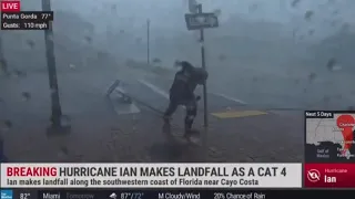 News Reporter Nearly Gets Blown Away By Hurricane Ian’s Winds