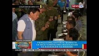 Pangulong Duterte, bumisita sa mga sundalong sugatan sa bakbakan sa Marawi