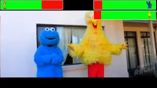 Ronald Mcdonald vs. Cookie Monster with healthbars (REMAKE)