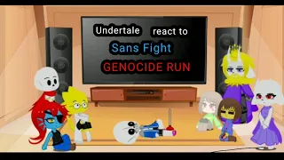 Undertale react to UNDERTALE Sans Fight(Genocide Run)