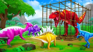 Unstoppable T-Rex: Saving Baby Dino from Danger! | Jurassic World Cartoon Adventure