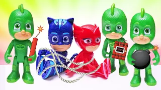 Видео про игрушки Герои в Масках: Ромео клонировал Гекко! Мультики для детей PJ Masks