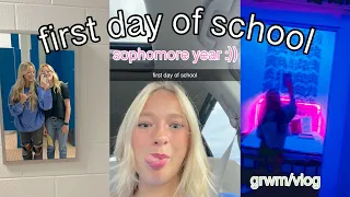 first day of school (SOPHOMORE YEAR) | grwm/vlog!!!