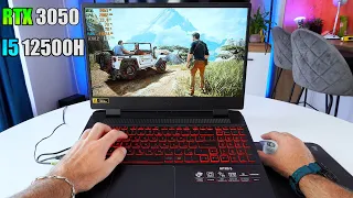 Uncharted 4 | ACER NITRO 5| RTX 3050, I5 12500H POV Gameplay Test, Graphics, FPS, CPU Temp |