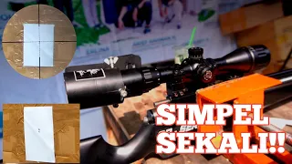 TUTORIAL SIMPEL ZEROING TELESKOP SENAPAN ANGIN SPIKE 3-12X40 AOL VERSI YOUNG RIFLE