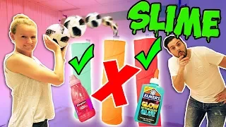 WIRF NICHT IN DEN FALSCHEN TUNNEL SLIME CHALLENGE! Kaan Vs. Kathi machen neuen Schleim selber *FUN*