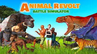 PERANG MANUSIA LAWAN HEWAN DAN MUTANT! Animal Revolt Battle Simulator GAMEPLAY #1