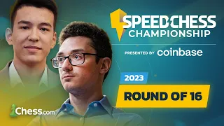 Speed Chess Championship 2023 Round of 16 | Fabiano v Nodirbek! Who'll Win Shorter Formats !coinbase