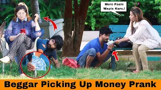 Beggar Picking Up Money With A Twist Prank  | Part - 4 | @OverDose_TV_Official