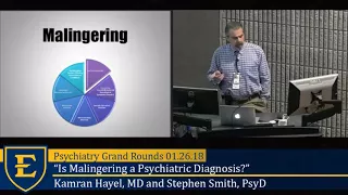 “Is Malingering a Psychiatric Diagnosis?” Kamran Hayel, MD and Stephen Smith, PsyD