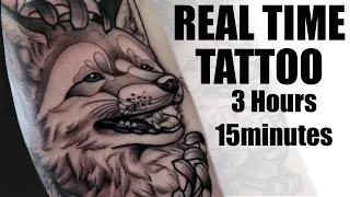 REAL TIME TATTOO | Neotraditional Fox Tattoo