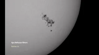 BIG!! Solar activity AR 3664 with refractor Apo 90mm and Asi 174mm C-Mos