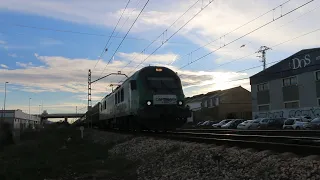 Trenes por la futura estación de Albal (Valencia)