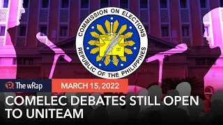 Comelec won't turn away last-minute debate participants