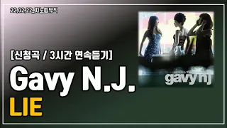 [신청곡/3시간 연속듣기] Gavy N.J.(가비엔제이)｜LIE(요즘은 왜 이런 노래가 안나올까..)｜광고 ❌｜가사/LYRICS