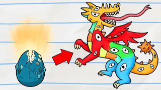 BIRTH of DESTRUCTO DRAGON | PART ONE | (NEW) Boy & Dragon | Cartoons For Kids | Wildbrain Toons