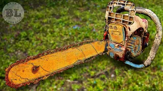 Full Restoration of an old rusty abandoned chainsaw