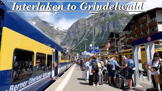 Interlaken to Grindelwald - Beautiful train journey in Switzerland | 4K 60fps HDR video