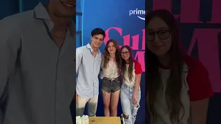 When Gabriel and Nicole met a lucky fan on #culpamia premiere day ✨💜 the sweetest they are