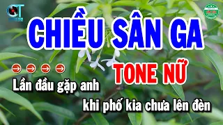 Karaoke Chiều Sân Ga Tone Nữ | Cẩm Tiên Organ