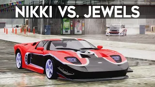 NFS Most Wanted - Ford GT (Nikki) vs. Ford Mustang GT (Jewels)