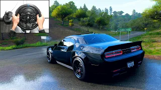 Dodge Challenger SRT Hellcat - Forza Horizon 5 | Steering Wheel + Shifter Gameplay