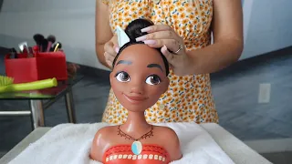 ASMR Roleplay | Detangling Moana’s Hair & Giving Her an Up-Do Hairstyle | Relaxing Hair Brushing