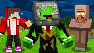 JJ and Mikey Became TV Man Skibidi Toilet Mutant in Minecraft Challenge (Maizen Mizen Mazien) Parody